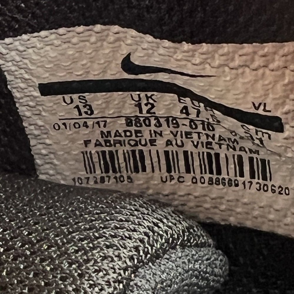 Nike Vapor Varsity Black and White Low Top Football Turf Cleats Men's Size 13 - Picture 9 of 9